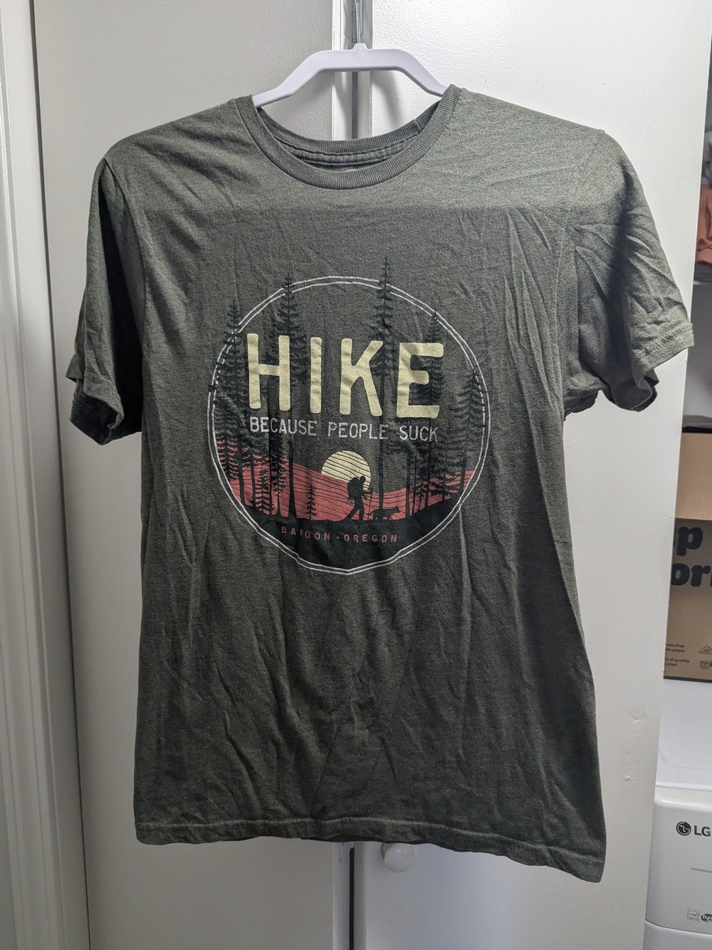 Hike Graphic Crew Neck T-Shirt - Olive